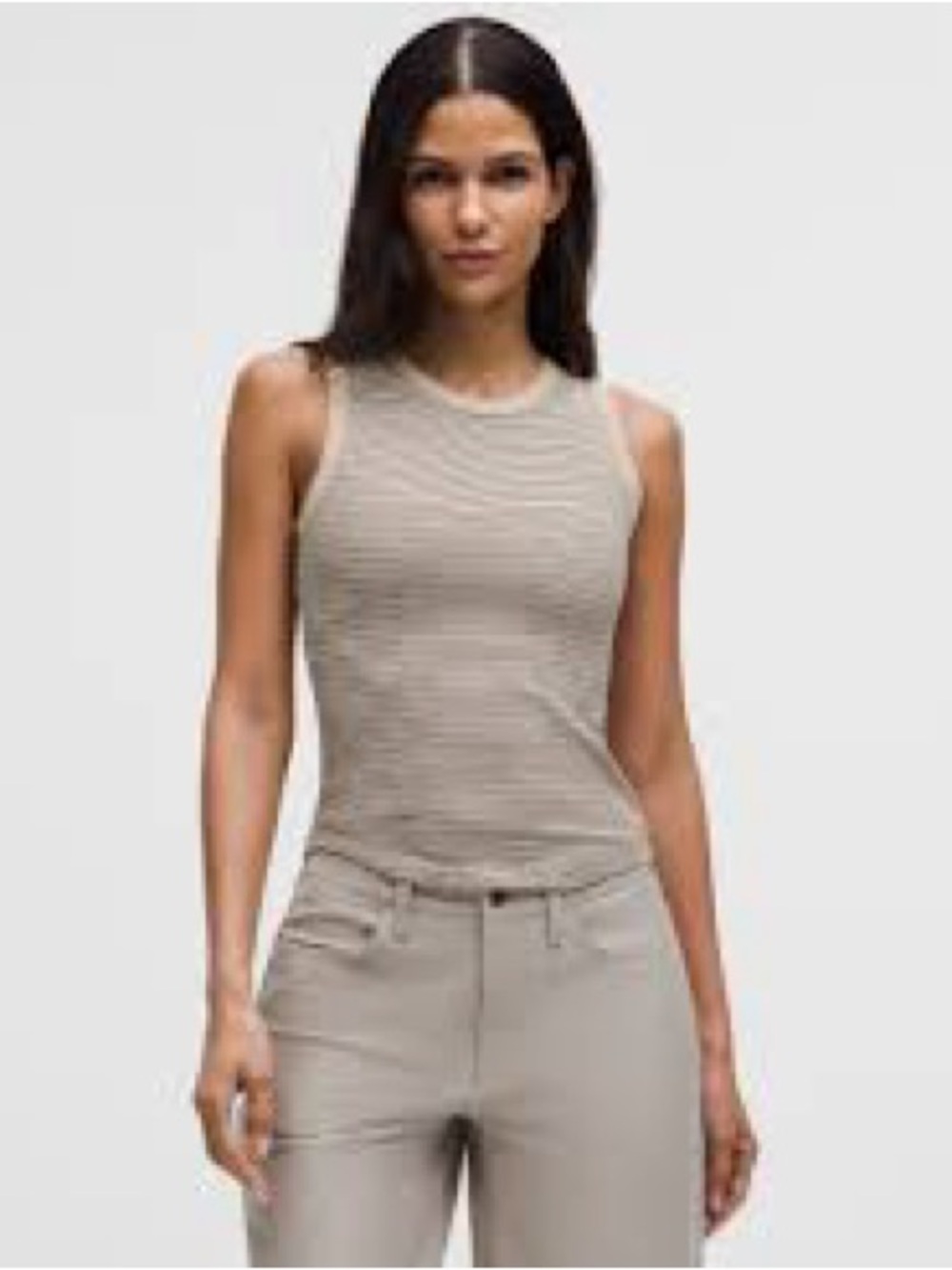 lululemon athletica Ribbed Muscle Tank in Taupe